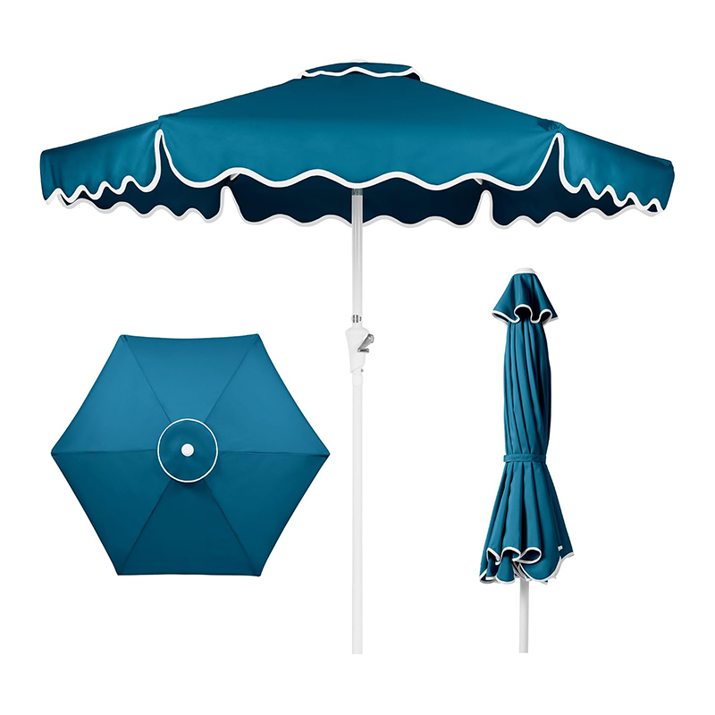 Scalloped Edge Aluminum Patio Umbrella