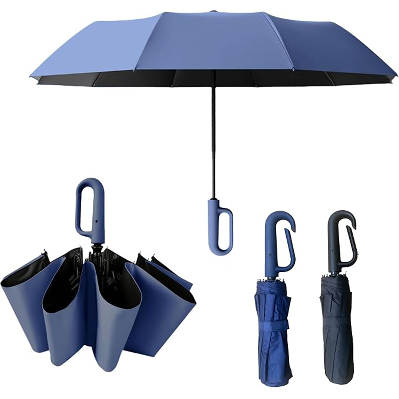 Ergonomic C Handle Folding Umbrella
