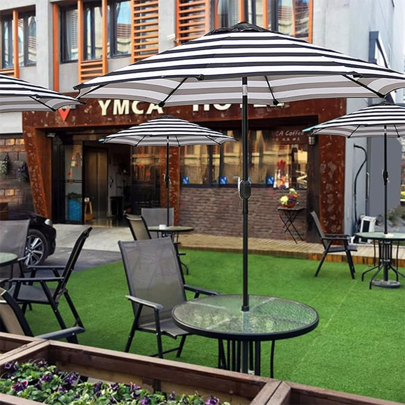 Striped Branding Promotional Patio Umbrella