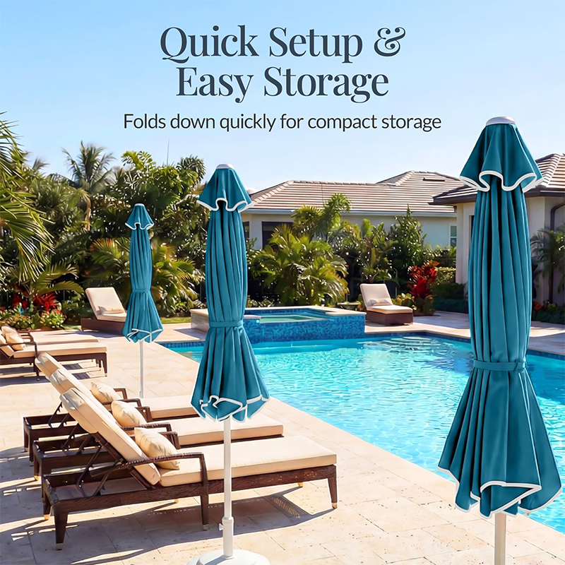 Scalloped Edge Aluminum Patio Umbrella