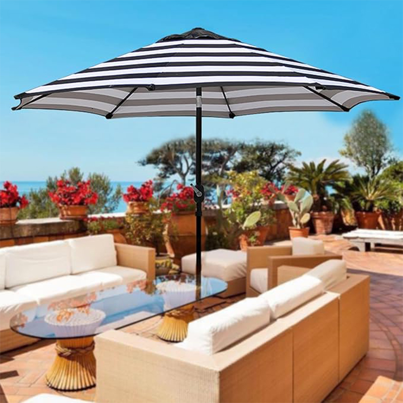 Striped Branding Promotional Patio Umbrella