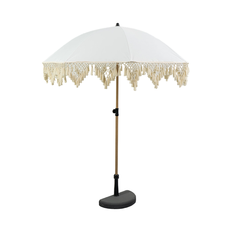 Bohemian Macramé Fringe Beach Umbrella