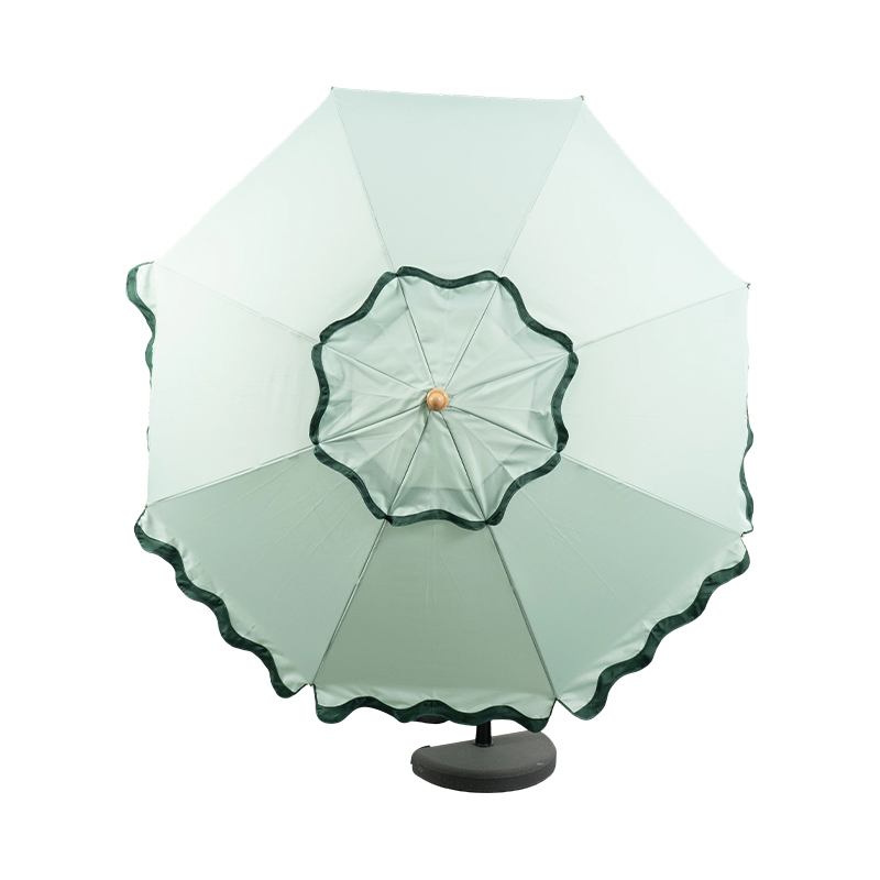 Elegant Layered Double Canopy Beach Umbrella