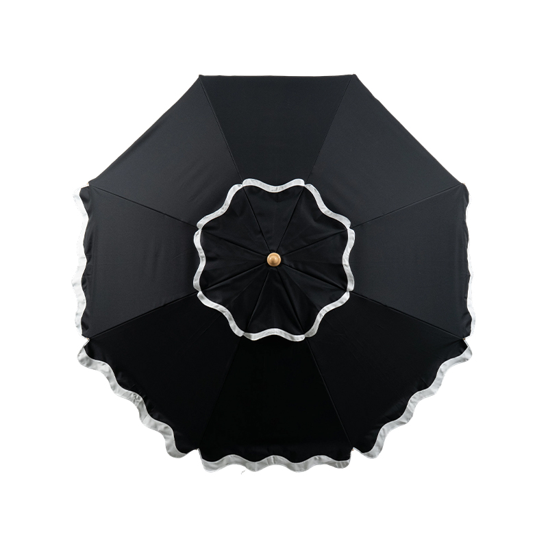 Elegant Layered Double Canopy Beach Umbrella