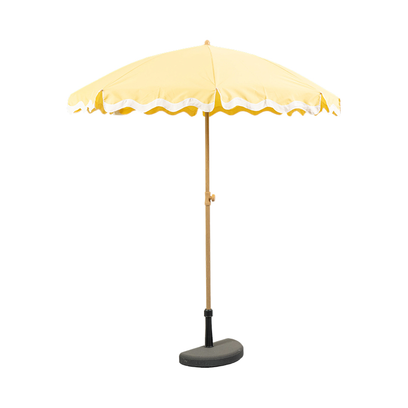 Luxury Scalloped Polyester Beach Umbrella