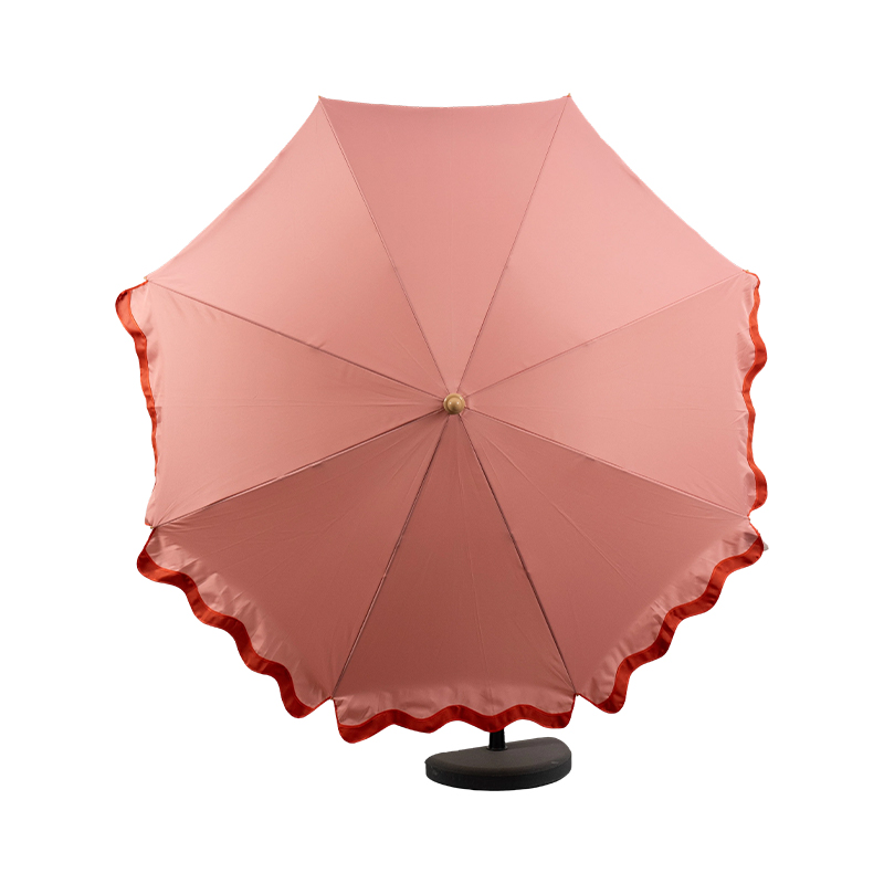 Luxury Scalloped Polyester Beach Umbrella