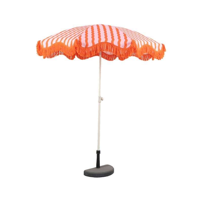 Fashion Animal Print Fringe Beach Umbrella