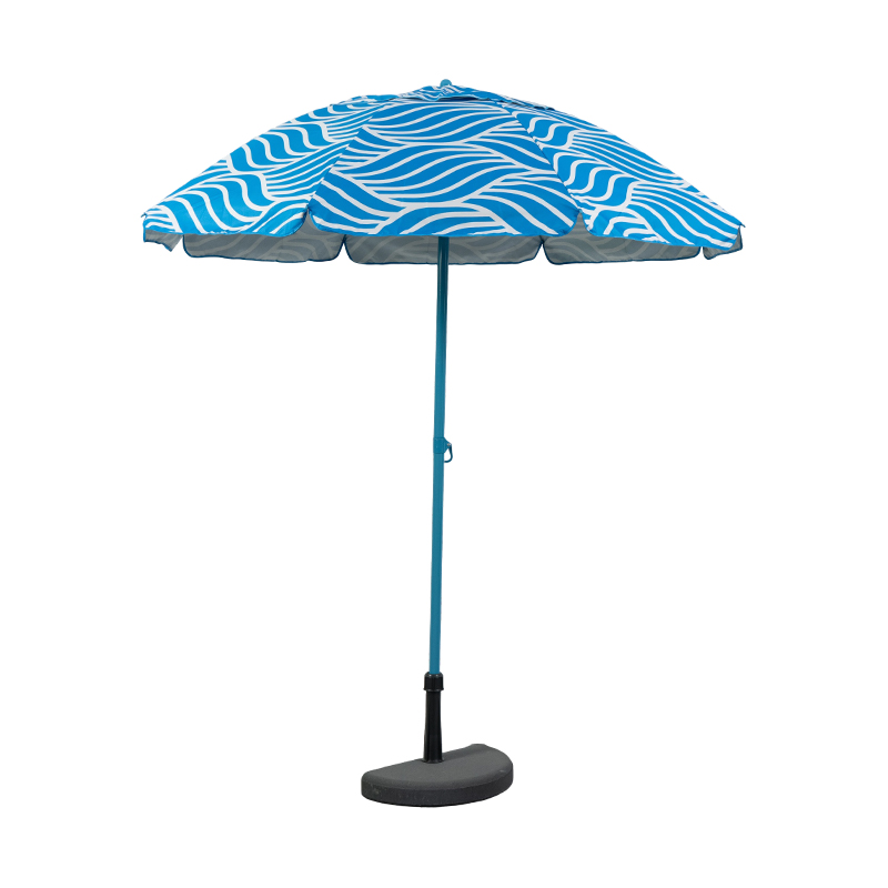 Ocean Wave Printed Polyester Beach Umbrella