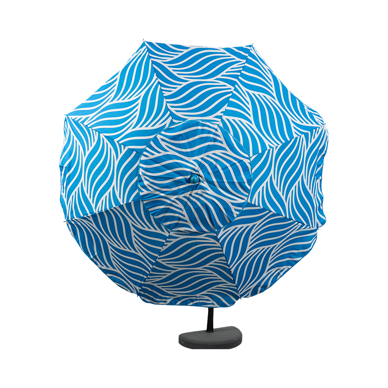 Ocean Wave Printed Polyester Beach Umbrella