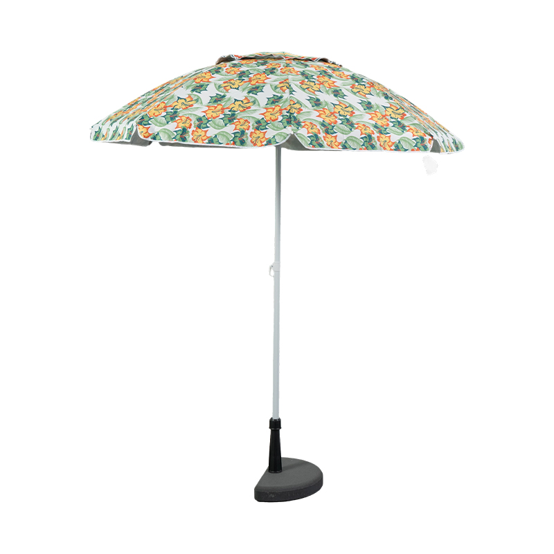 Botanical Print Double Canopy Beach Umbrella