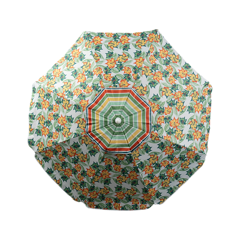Botanical Print Double Canopy Beach Umbrella
