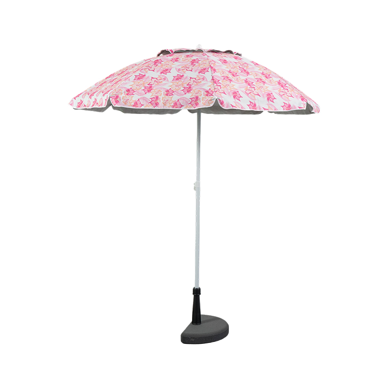 Botanical Print Double Canopy Beach Umbrella