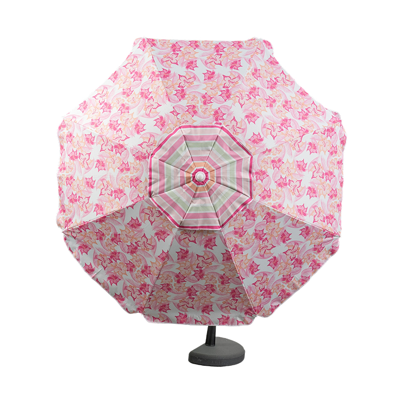 Botanical Print Double Canopy Beach Umbrella