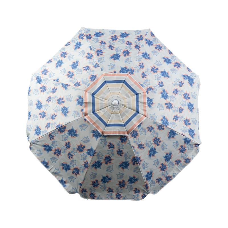 Botanical Print Double Canopy Beach Umbrella