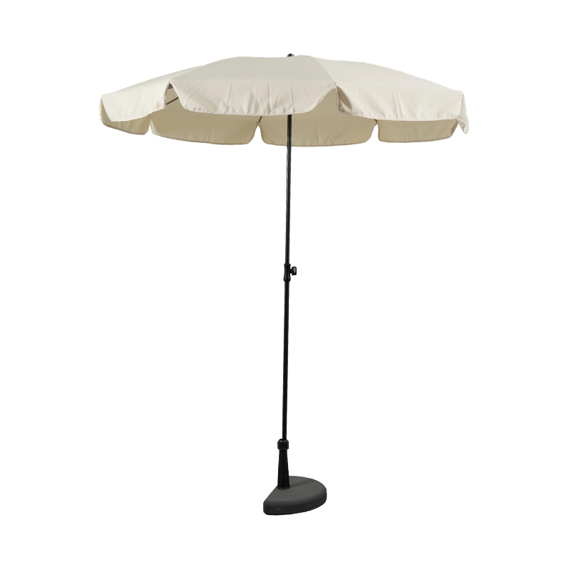 Classic Steel Frame Beach Umbrella with Premium Fabric Canopy for Commercial Outdoor Shade Solutions