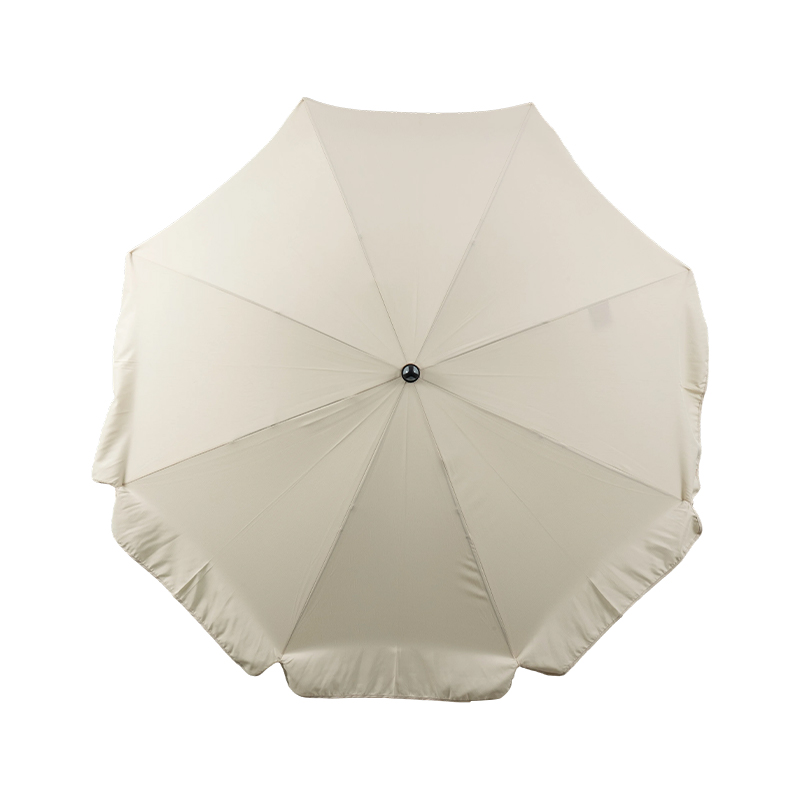 Classic Steel Frame Beach Umbrella with Premium Fabric Canopy for Commercial Outdoor Shade Solutions