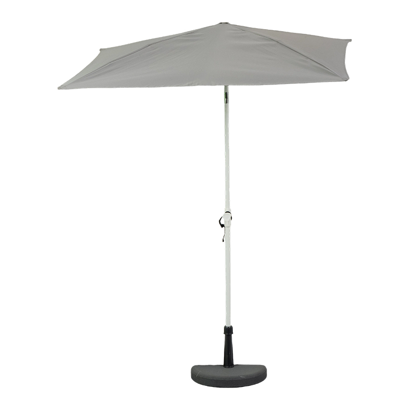 Modern Steel Patio Umbrella with Low-Profile Canopy Design for Commercial Outdoor Spaces