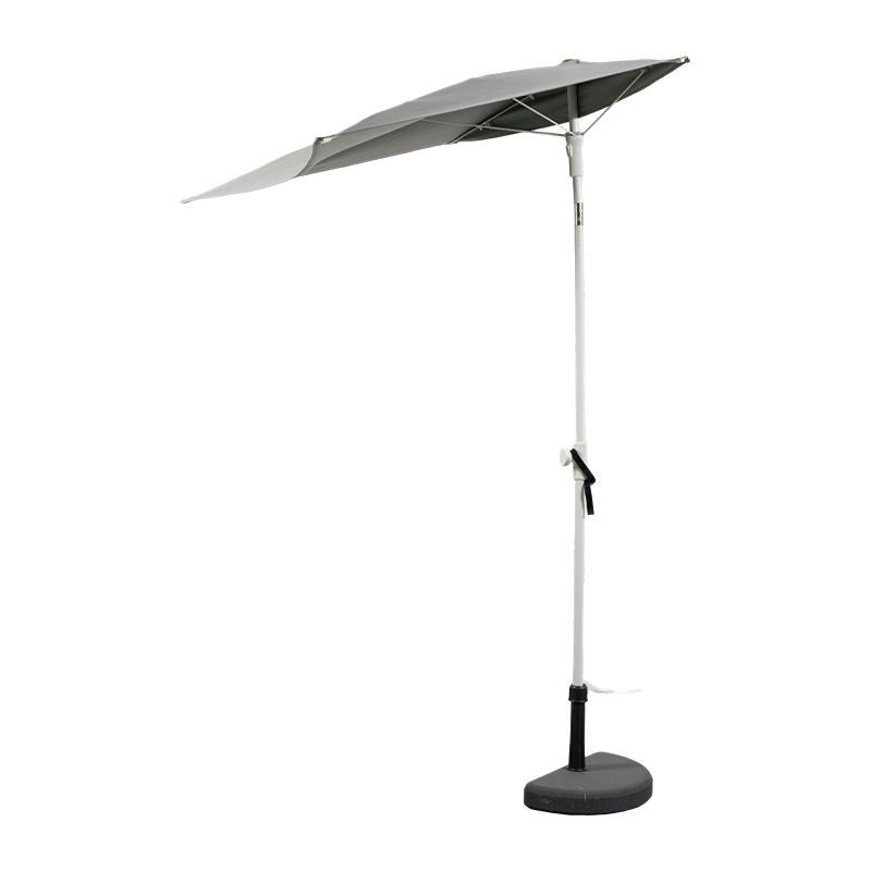Modern Steel Patio Umbrella with Low-Profile Canopy Design for Commercial Outdoor Spaces