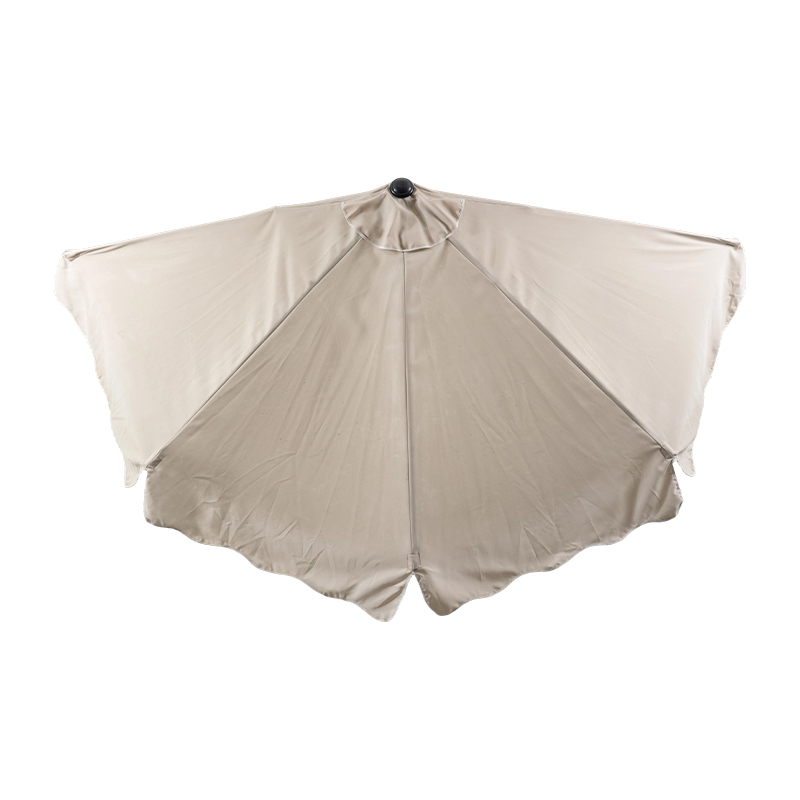 Modern Square Steel Patio Umbrella with Scalloped Edge Canopy for Premium Outdoor Spaces