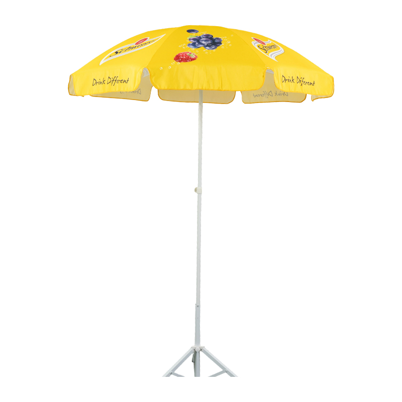 Custom Logo Promotional Beach Umbrella with Full-Color Brand Printing for Outdoor Marketing Events