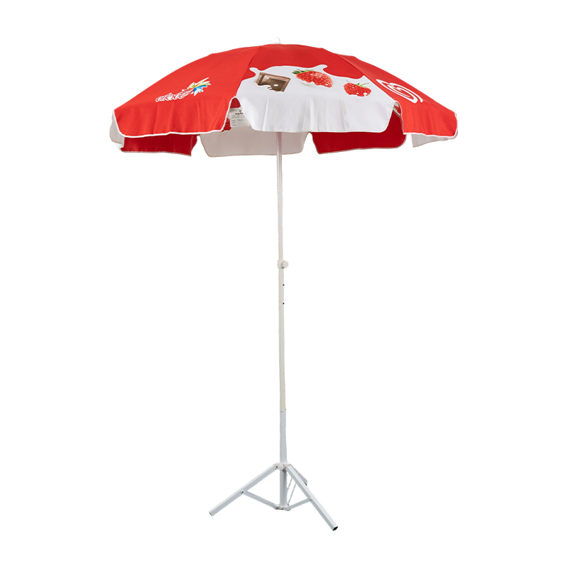 Custom Logo Promotional Beach Umbrella with Full-Color Brand Printing for Outdoor Marketing Events