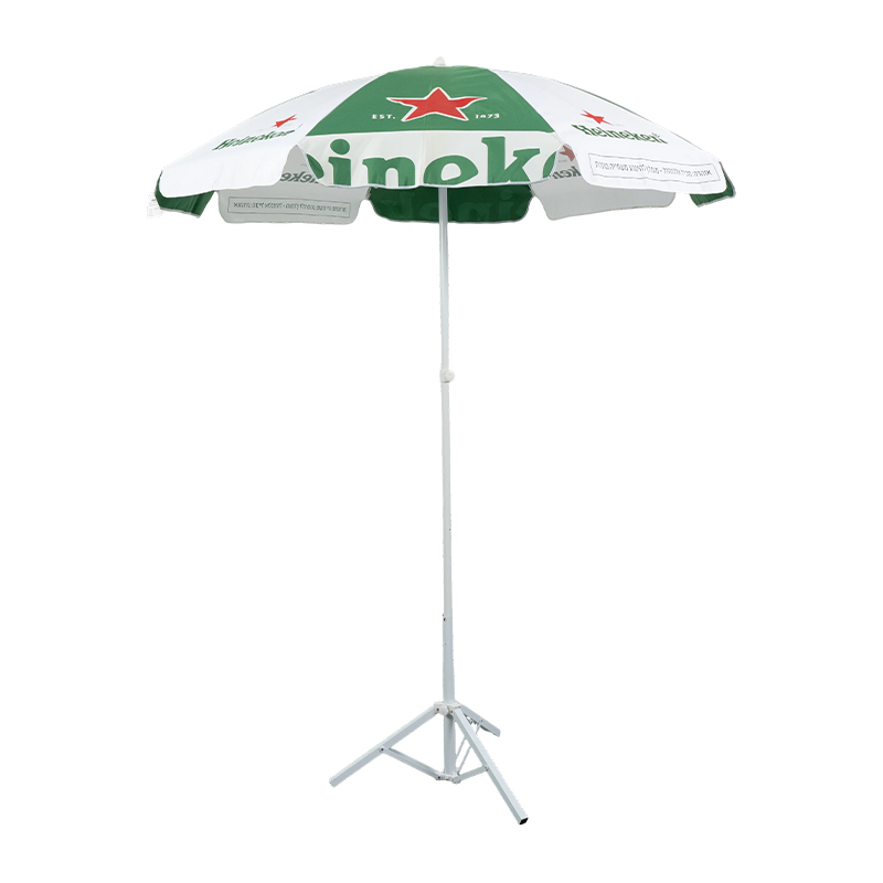 Custom Logo Promotional Beach Umbrella with Full-Color Brand Printing for Outdoor Marketing Events