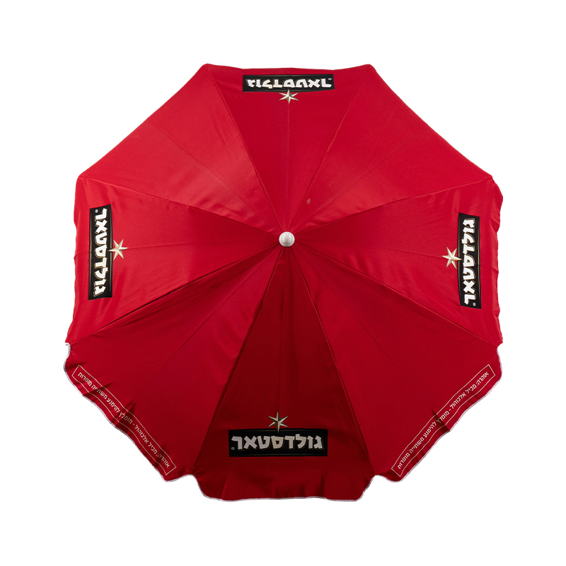 Custom Logo Promotional Beach Umbrella with Full-Color Brand Printing for Outdoor Marketing Events