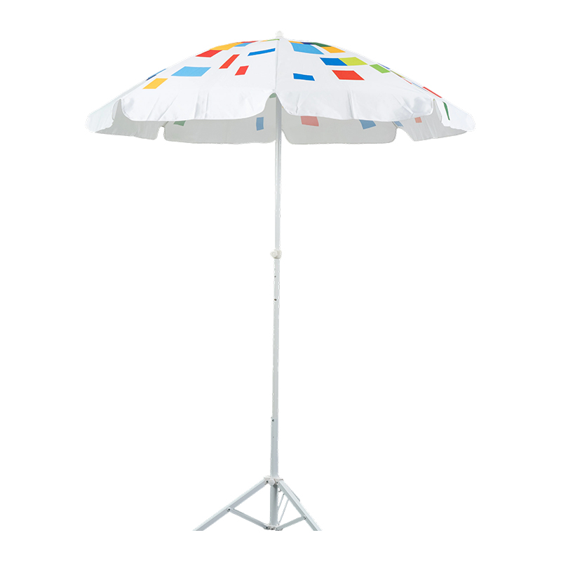 Custom Logo Promotional Beach Umbrella with Full-Color Brand Printing for Outdoor Marketing Events