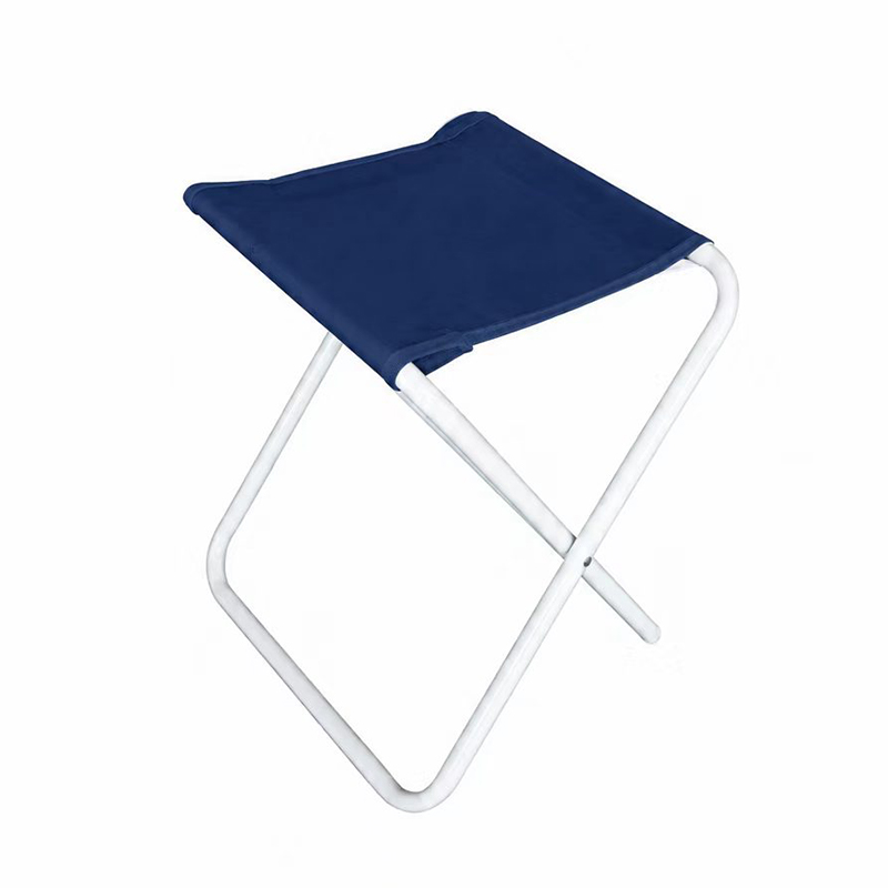 Compact Folding Steel Beach Stool with Lightweight Sling Seat for Outdoor Relaxation