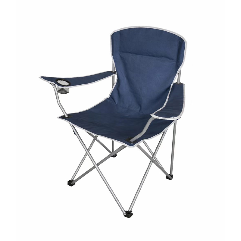 Oversized Folding Steel Beach Chair with High Back Support and Portable Outdoor Design